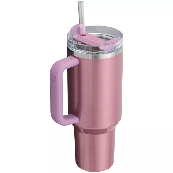 Stanley 40 oz Stainless Steel H2.0 FlowState Quencher Tumbler Mauve Shimmer - Picture 2 of 4